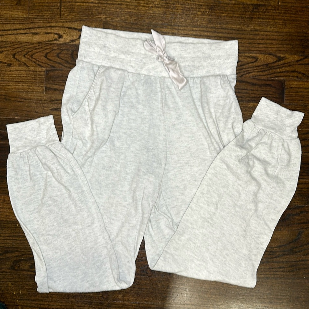 Victoria’s Secret VS Sweatpants Joggers Bottoms Heather Greyish White Small S